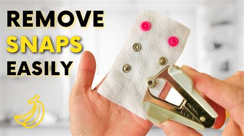 how to remove a metal snap from fabric|removing snaps from fabric.